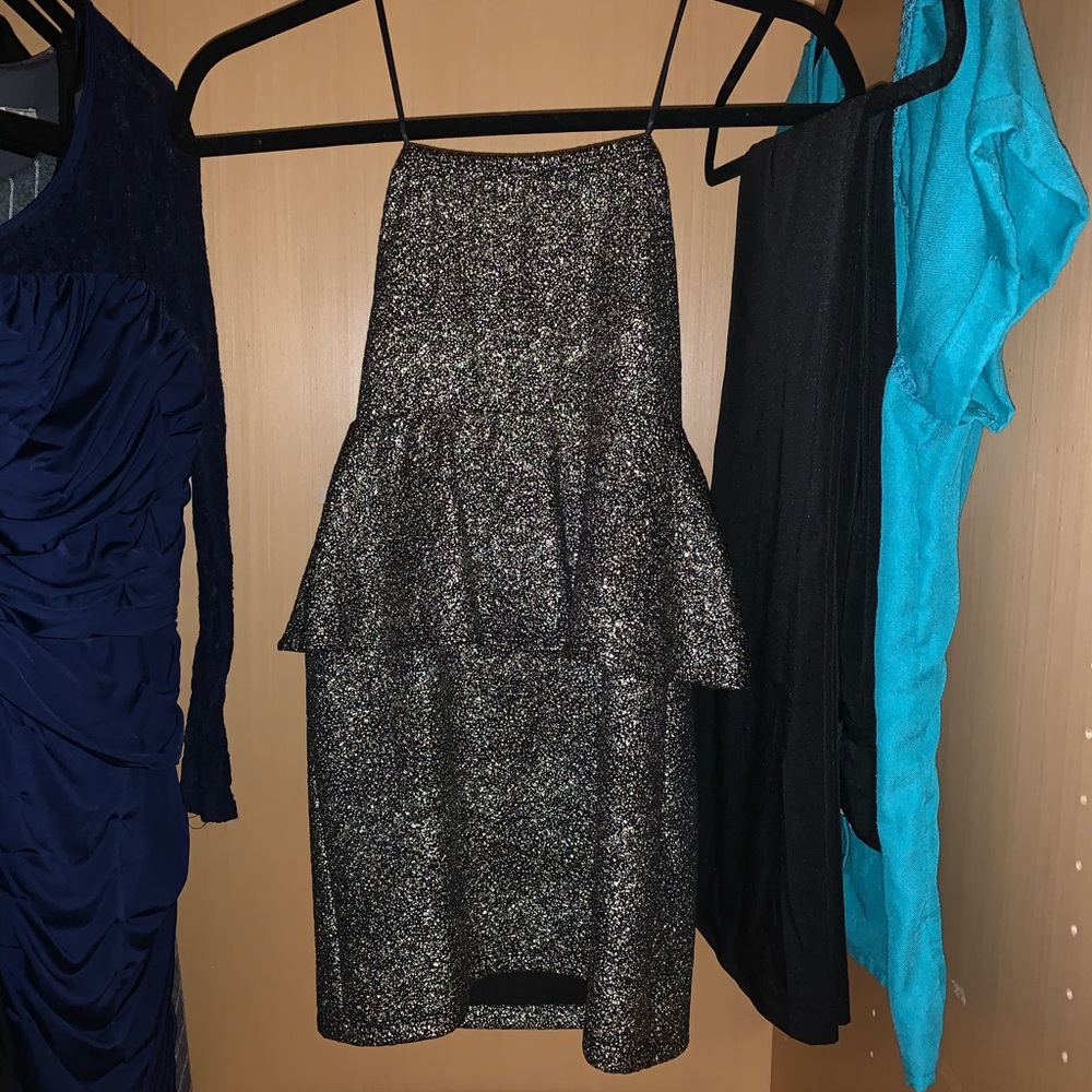 Strapless Bodycon Peplum Dress